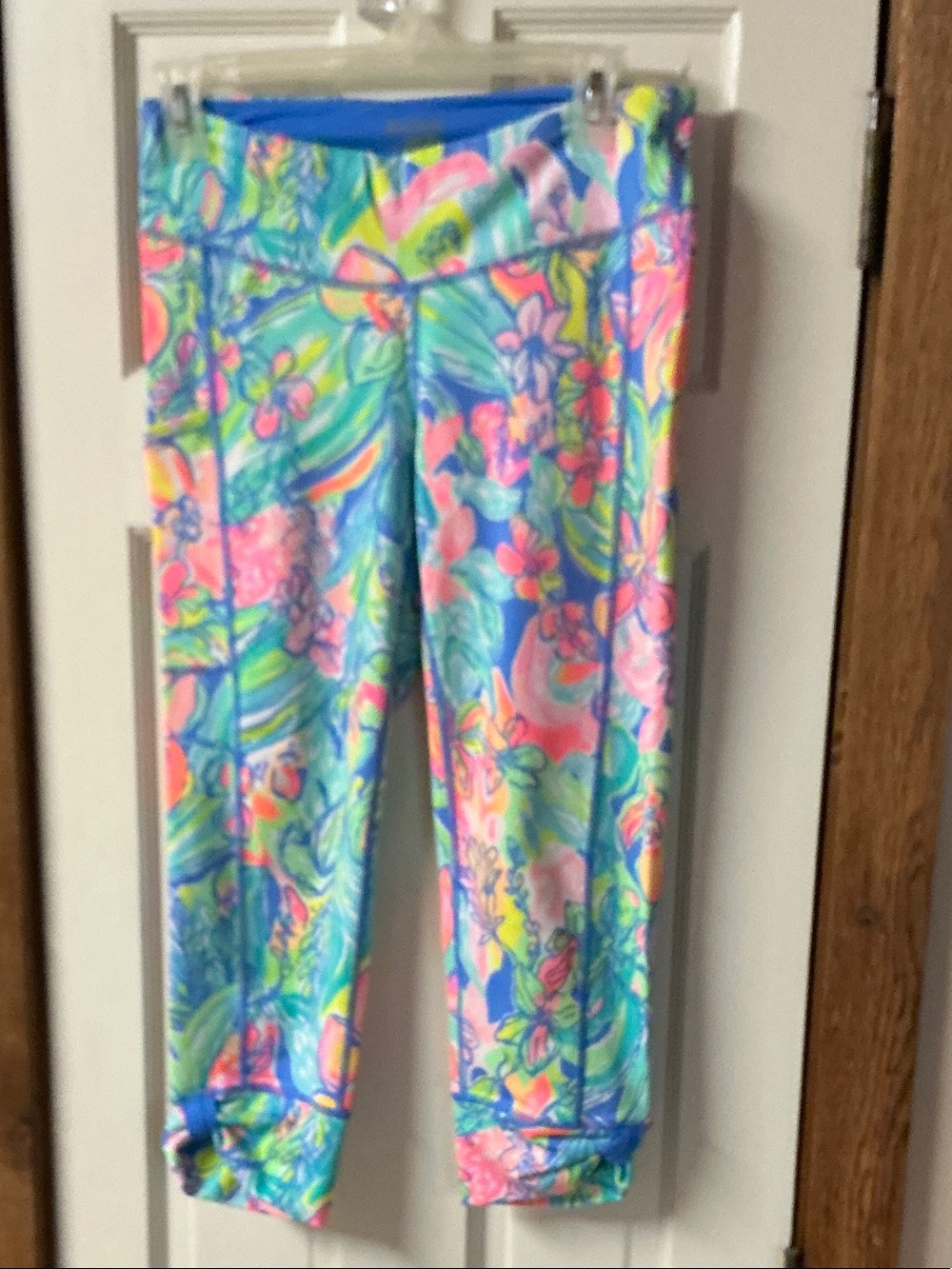 Lilly Pulitzer Multicolor Floral Leggings — Pink, Blue, Green